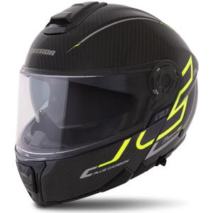Casco Cassida Modulo 2.1 Plus Carbon giallo fluo-argento-nero