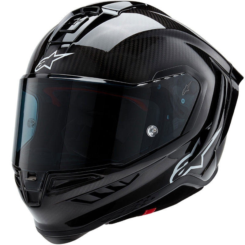 Casco integrale da moto Alpinestars Supertech R-10 Solid nero carbonio