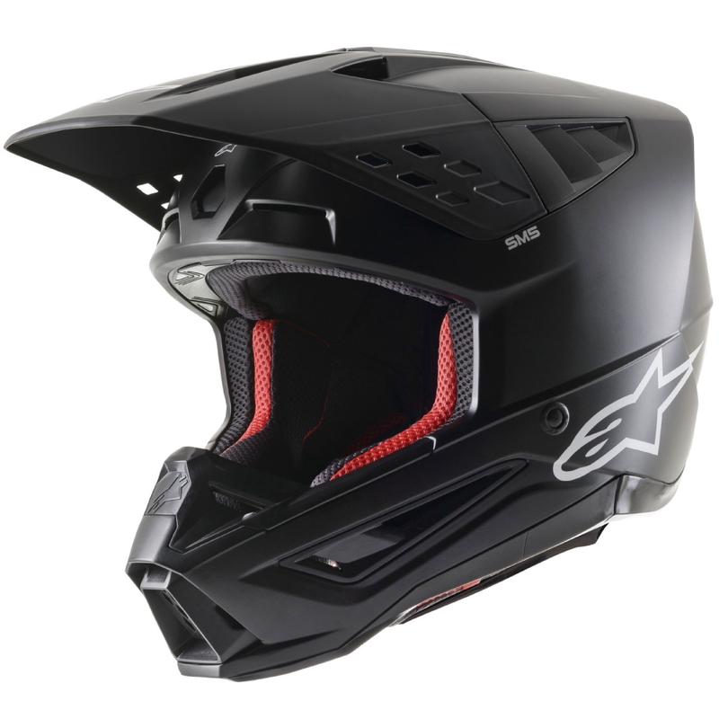 Alpinestars S-M5 Casco da motocross solido nero opaco