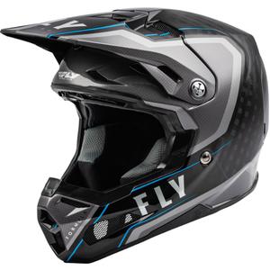 Casco da motocross FLY Racing Formula Axon nero-grigio-blu