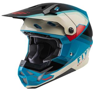 Casco da motocross FLY Racing Formula CP nero-grigio-turchese