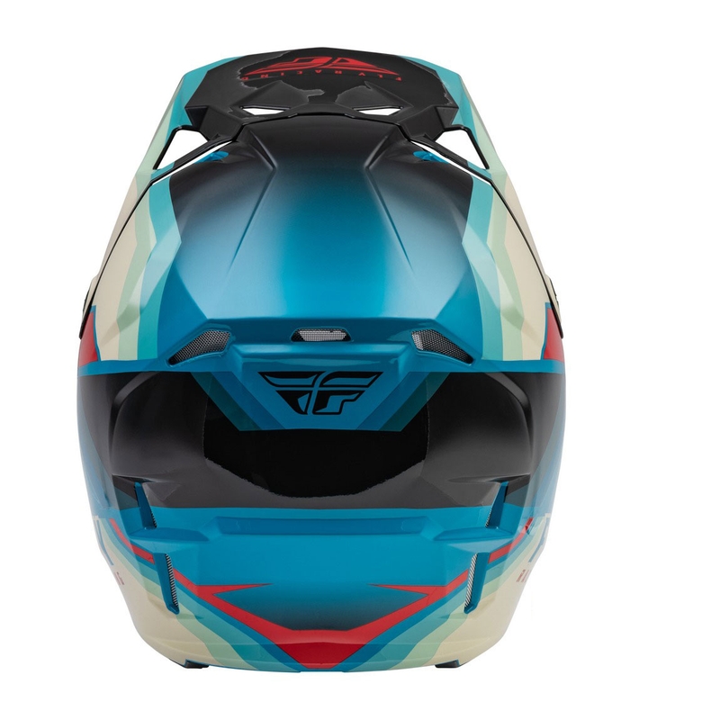 Casco da motocross FLY Racing Formula CP nero-grigio-turchese