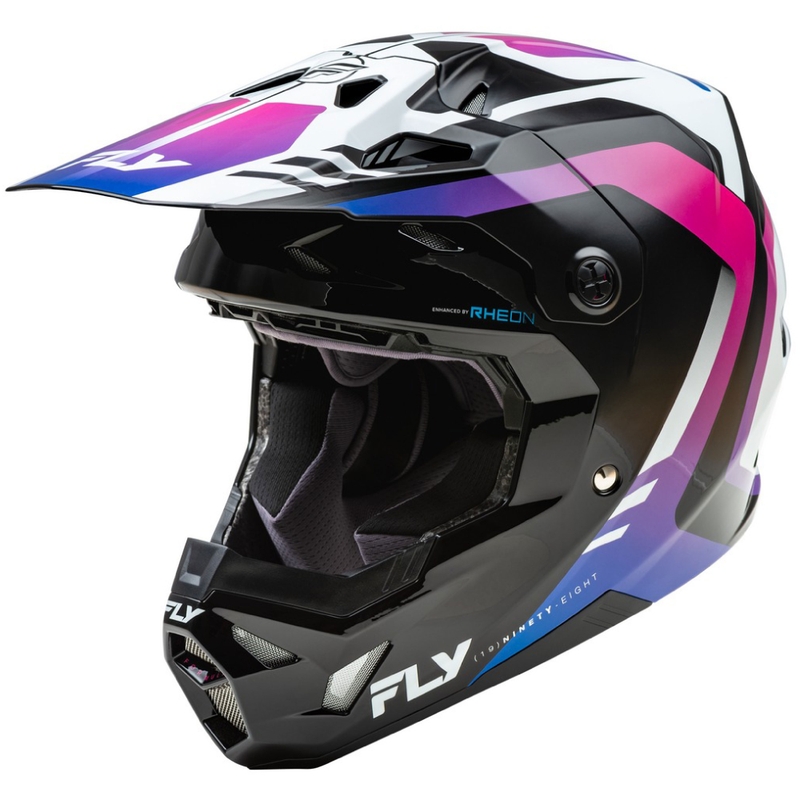 Casco da motocross FLY Racing Formula CP bianco-nero-viola
