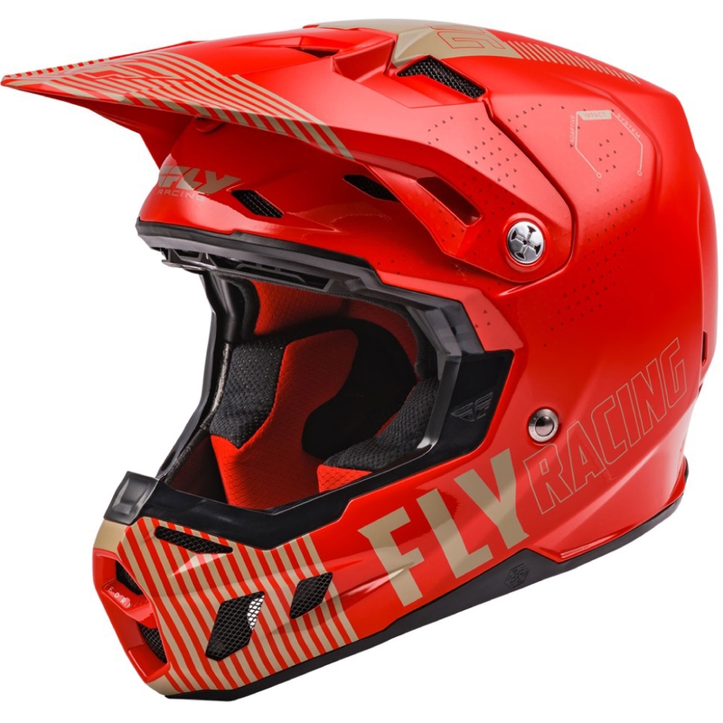 Casco da motocross FLY Racing Formula CC Primary rosso-sabbia