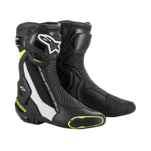 Stivali moto Alpinestars SMX Plus 2 nero-bianco-giallo fluo