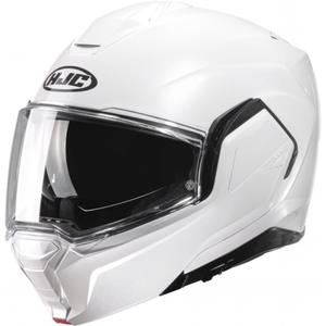 Casco moto HJC I100 Solid flip-up bianco perla