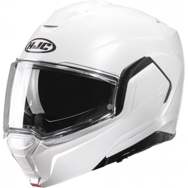 Casco moto HJC I100 Solid flip-up bianco perla