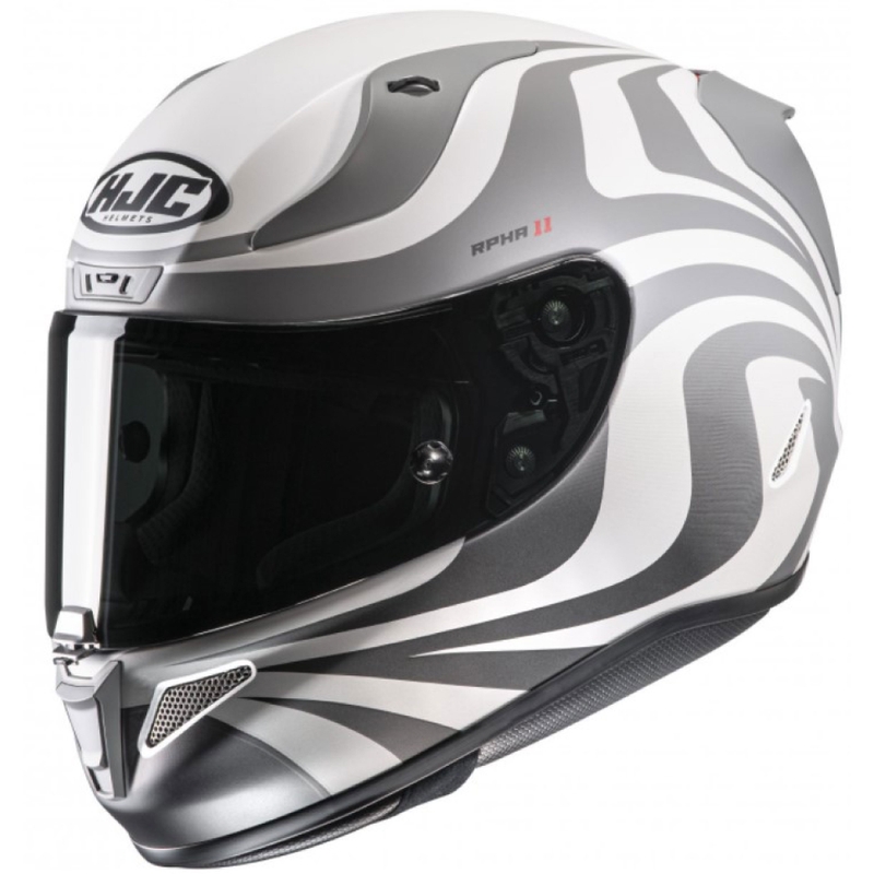 Casco moto integrale HJC RPHA 11 Eldon MC10SF bianco-grigio