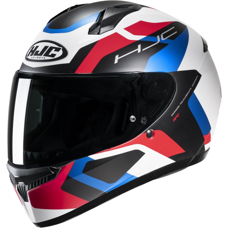 Casco moto integrale HJC C10 Tins MC21SF nero-blu-rosso-bianco