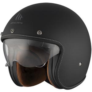 Casco moto aperto MT Le Mans 2 SV S SOLID A1 nero opaco