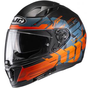Casco moto integrato HJC I70 Alligon MC7SF arancio-blu-nero Saldi