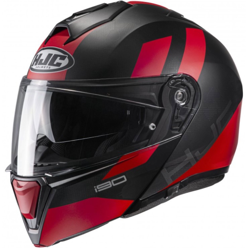 Casco moto HJC I90 Syrex MC1SF rosso/nero flip-up Saldi