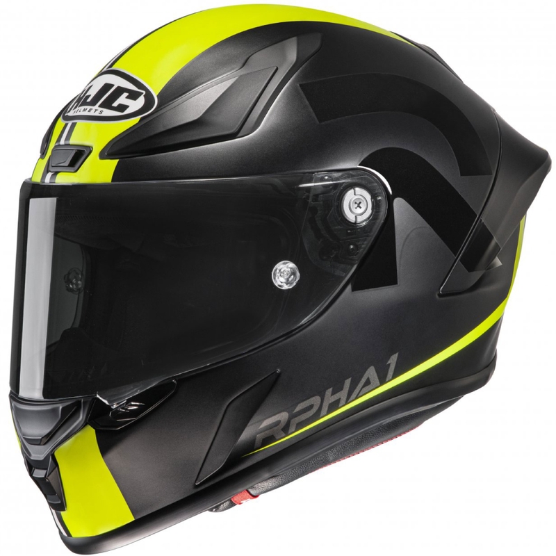 Casco moto integrale HJC RPHA 1 Senin MC3HSF nero-giallo fluo