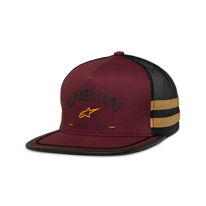 Alpinestars Backline Trucker Cap rosso mattone-nero-oro
