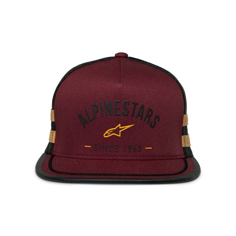 Alpinestars Backline Trucker Cap rosso mattone-nero-oro