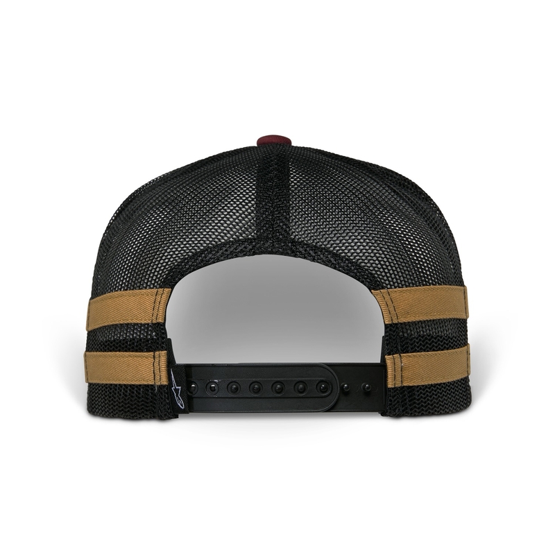 Alpinestars Backline Trucker Cap rosso mattone-nero-oro