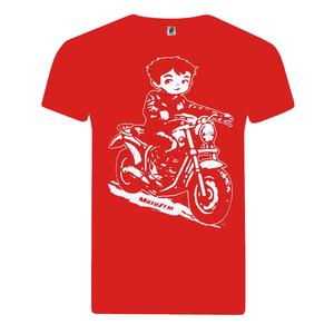 T-shirt per bambino MotoZem Biker rossa