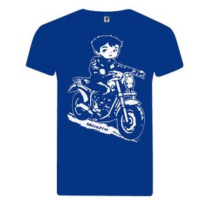 T-shirt per bambino MotoZem - Biker blu