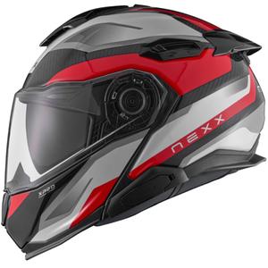 Casco moto apribile Nexx X.Lifetour PRO Mile bianco-rosso