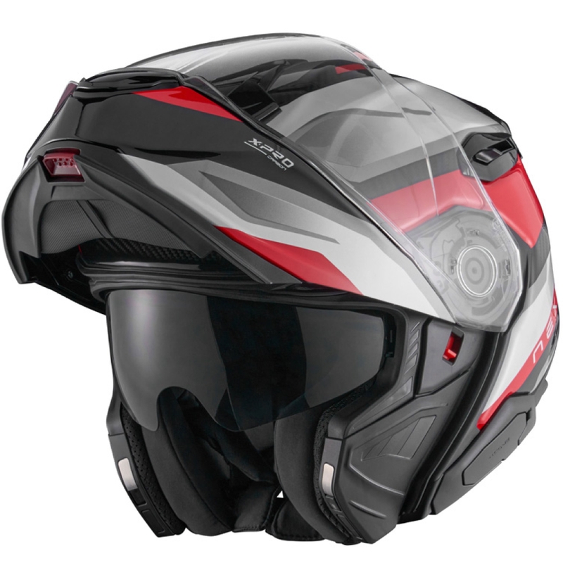 Casco moto apribile Nexx X.Lifetour PRO Mile bianco-rosso