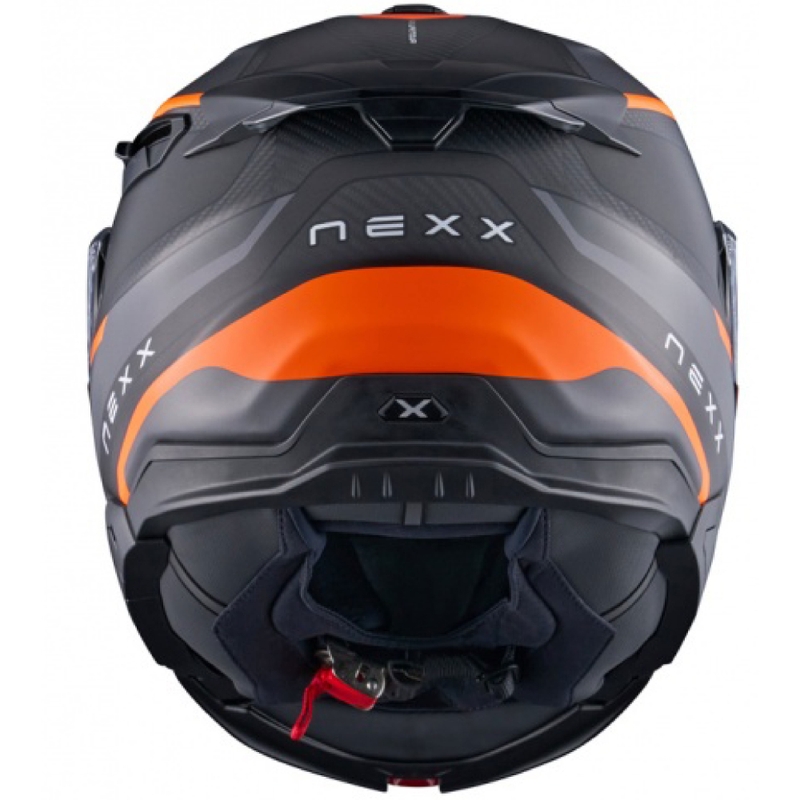 Casco moto flip-up Nexx X.Lifetour PRO Mile arancione-grigio opaco