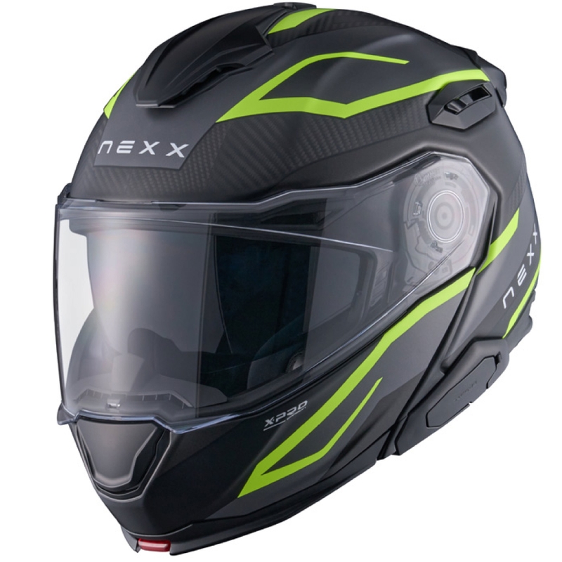 Casco moto apribile Nexx X.Lifetour PRO Mile grigio opaco-giallo fluo