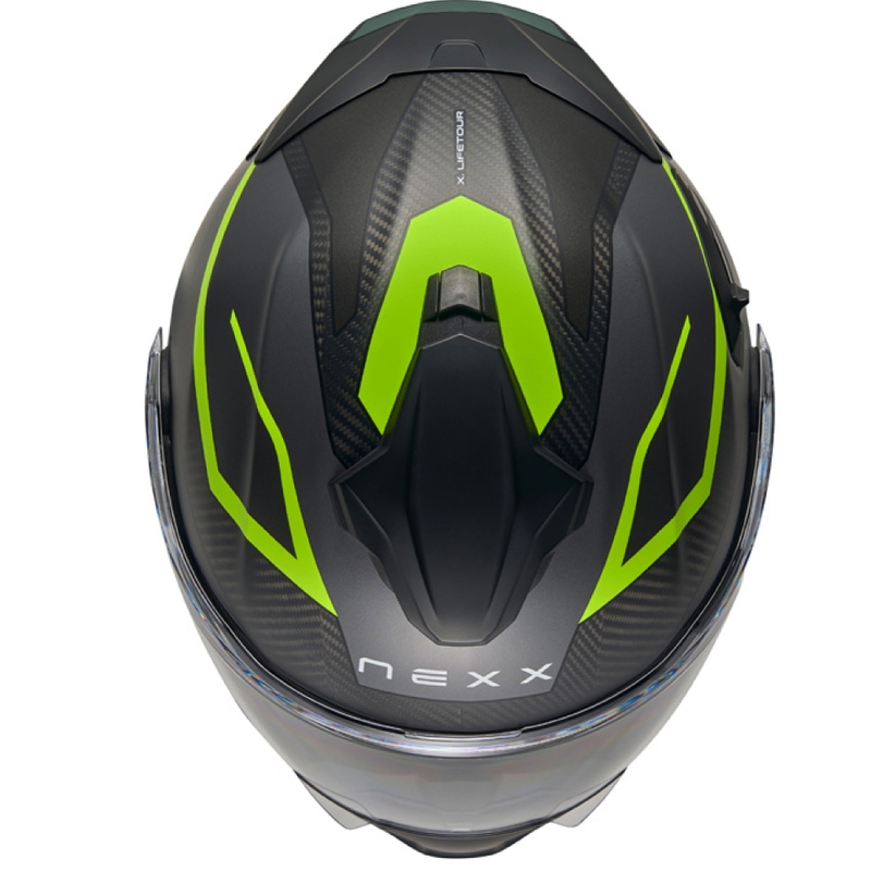 Casco moto apribile Nexx X.Lifetour PRO Mile grigio opaco-giallo fluo
