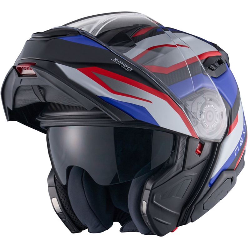 Casco moto flip-up Nexx X.Lifetour PRO Mile blu-rosso opaco Saldi