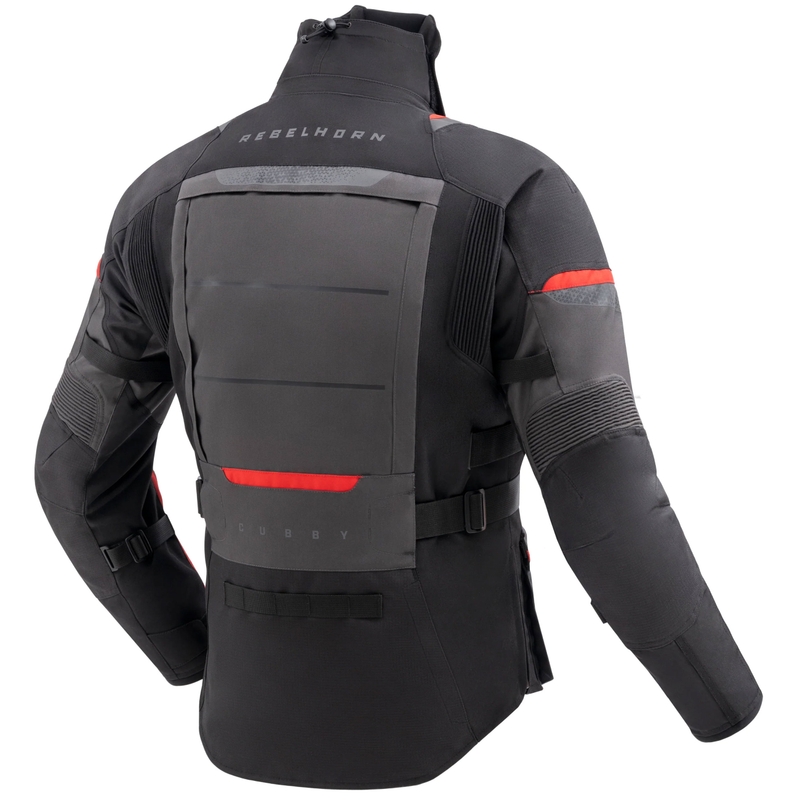 Giacca da moto Rebelhorn Cubby V nero-antracite-rosso