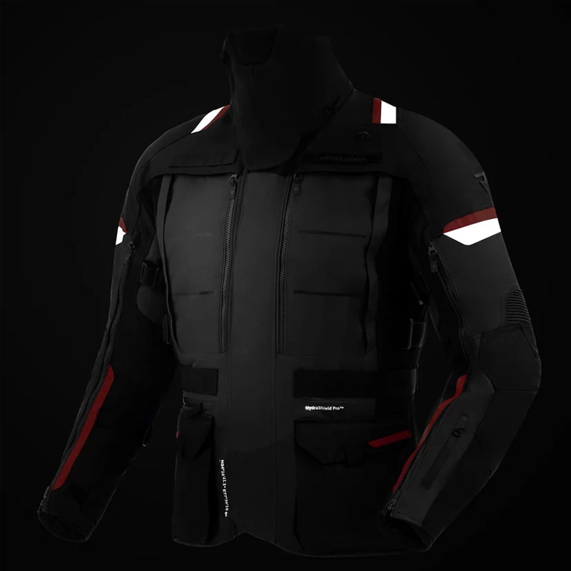 Giacca da moto Rebelhorn Cubby V nero-antracite-rosso