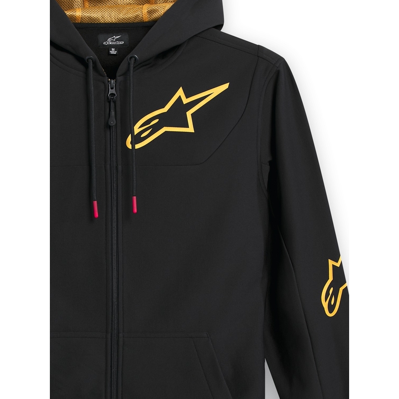 Felpa con cappuccio Alpinestars Sessions 3 nero-oro