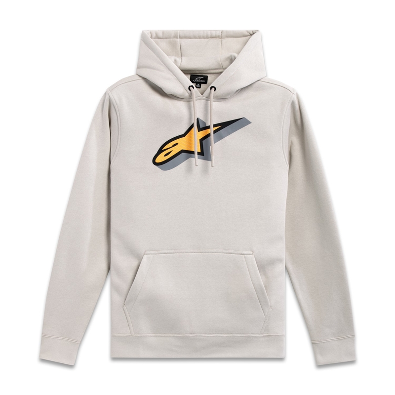 Felpa con cappuccio Alpinestars Quickness bianca bianco sporco