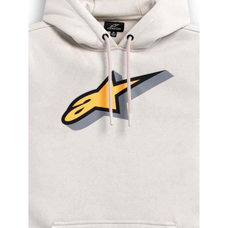 Felpa con cappuccio Alpinestars Quickness bianca bianco sporco