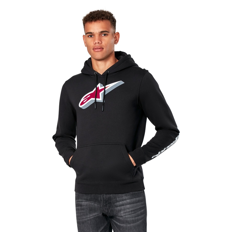 Felpa con cappuccio Alpinestars Quickness nera