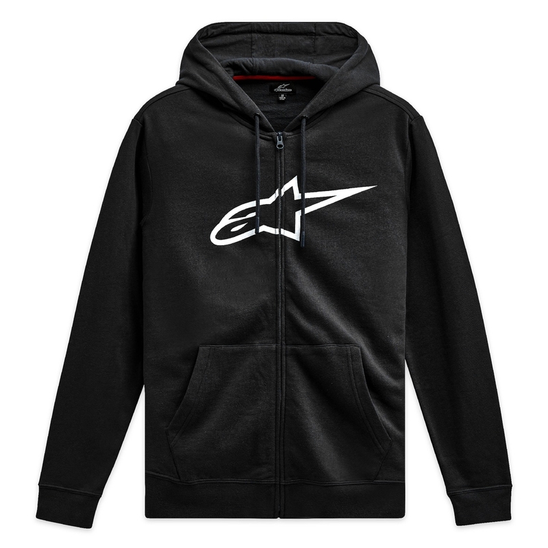 Felpa con cappuccio Alpinestars Ageless Zip 3 nero-bianco