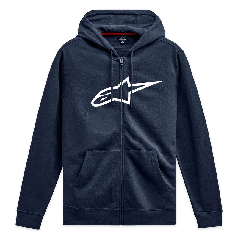 Felpa con cappuccio Alpinestars Ageless Zip 3 blu-bianca