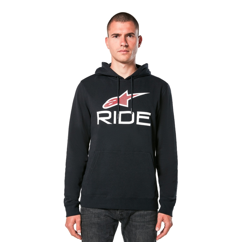 Felpa Alpinestars Ride 4.0 nera-bianca-rossa