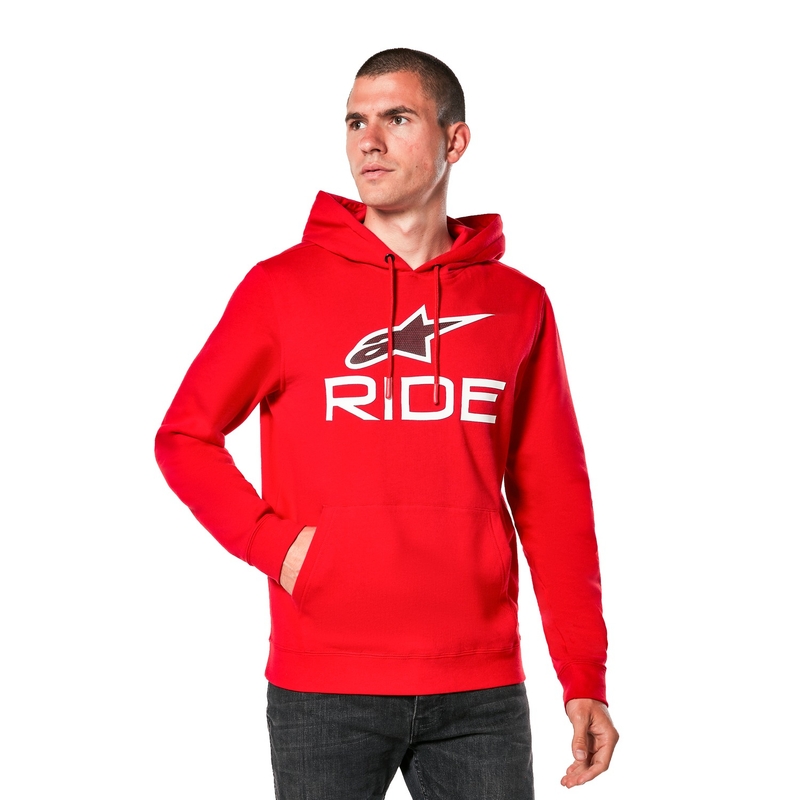 Felpa Alpinestars Ride 4.0 rossa-bianca-nera