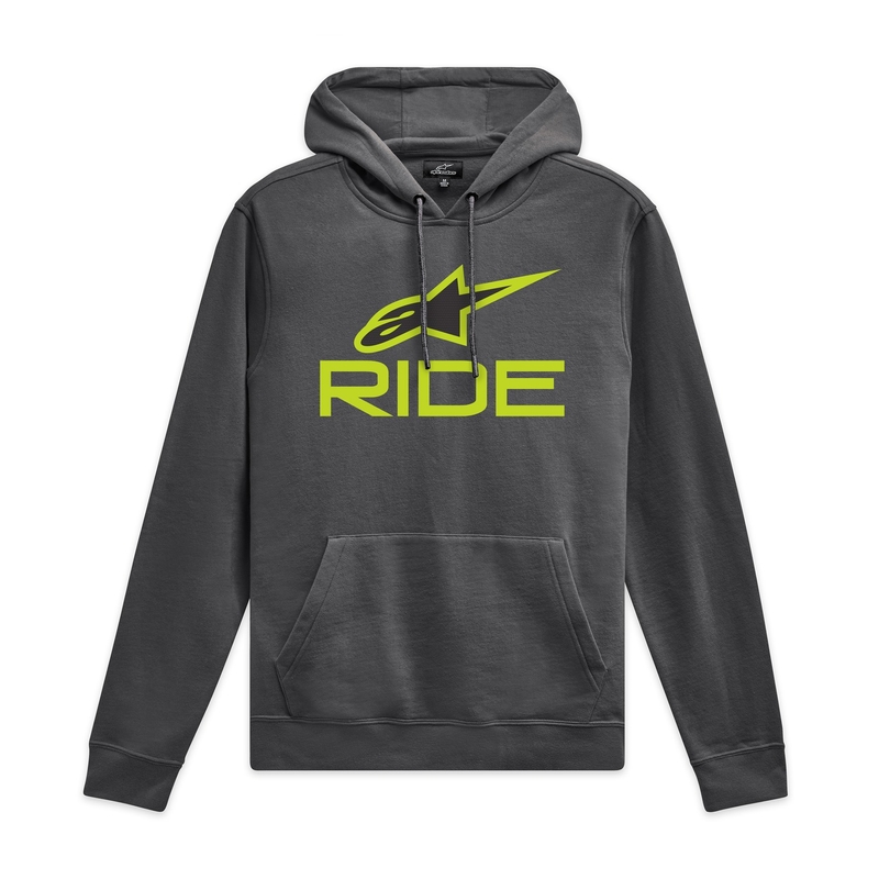 Felpa Alpinestars Ride 4.0 grigio-giallo-nera