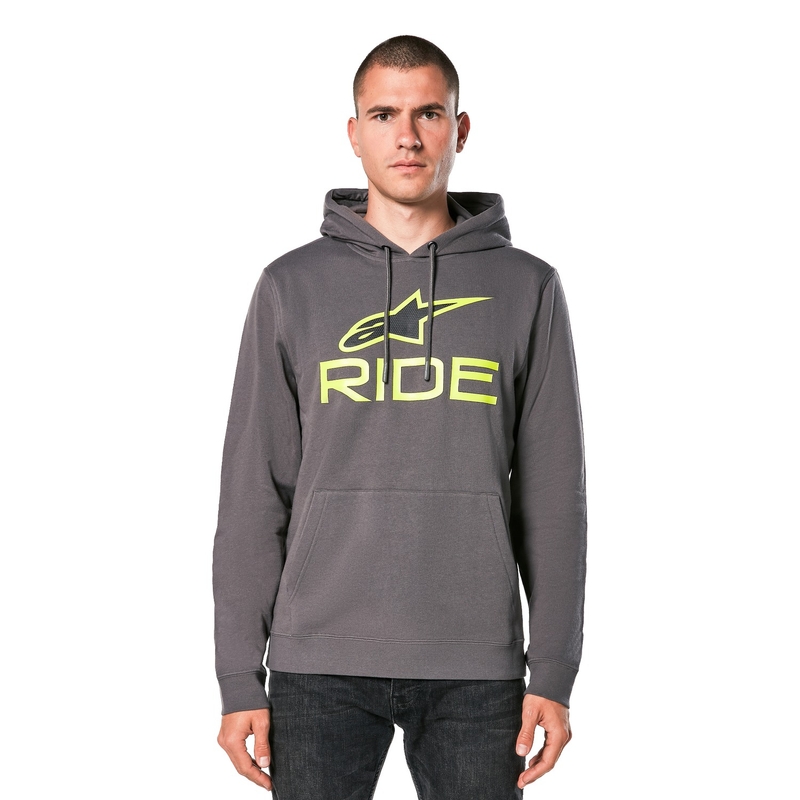 Felpa Alpinestars Ride 4.0 grigio-giallo-nera