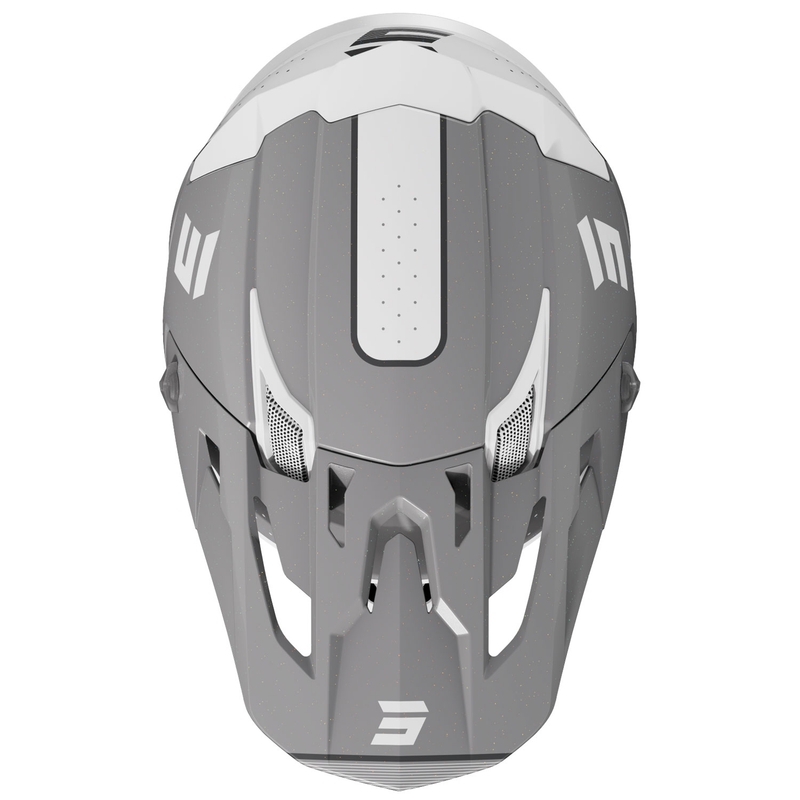 Casco motocross Shot Core Honor grigio-perla
