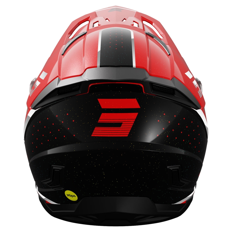Casco motocross Shot Core Honor rosso-nero-perla
