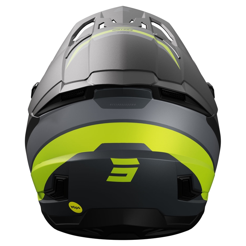 Casco motocross Shot Core Custom nero-giallo fluo