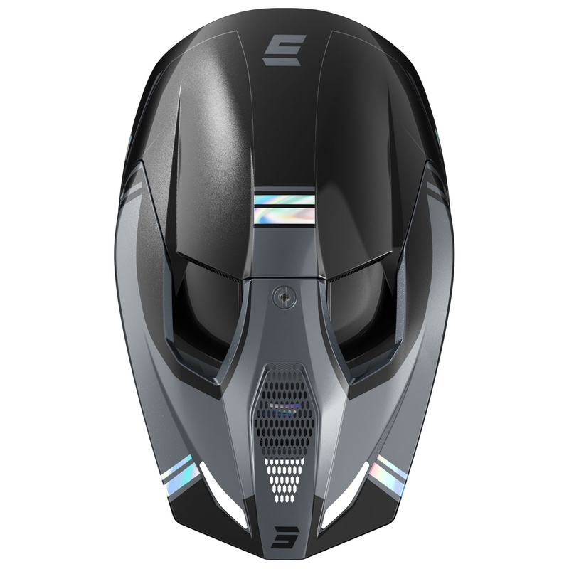 Casco motocross Shot Race Sprint nero-grigio perla