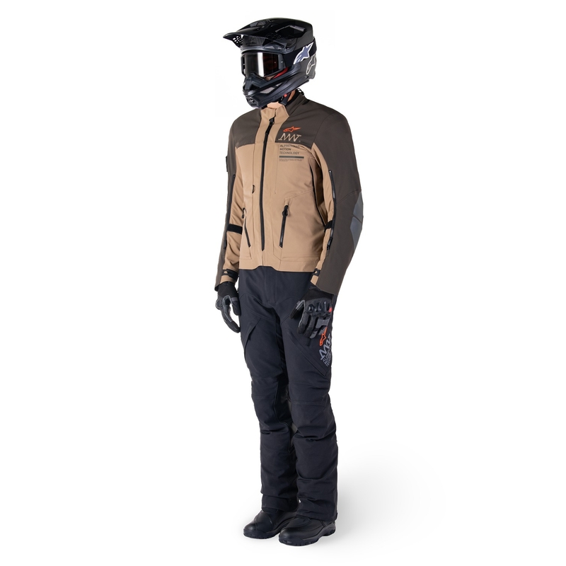 Giacca moto Alpinestars AMT-8 Stretch Drystar XF marrone-kaki