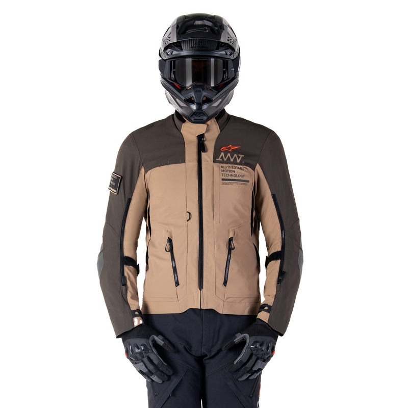 Giacca moto Alpinestars AMT-8 Stretch Drystar XF marrone-kaki