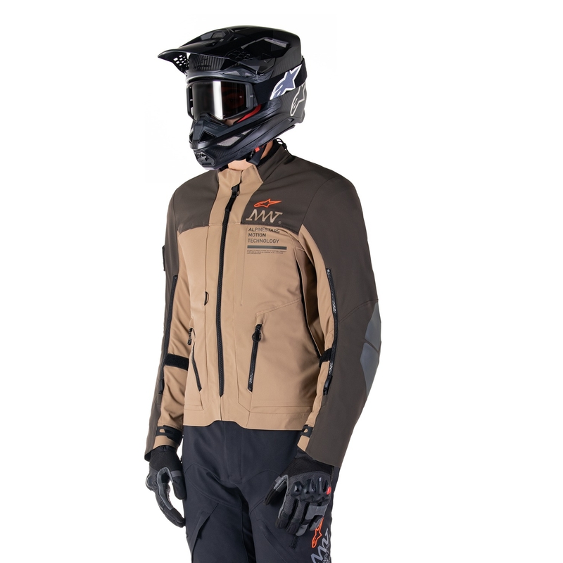 Giacca moto Alpinestars AMT-8 Stretch Drystar XF marrone-kaki