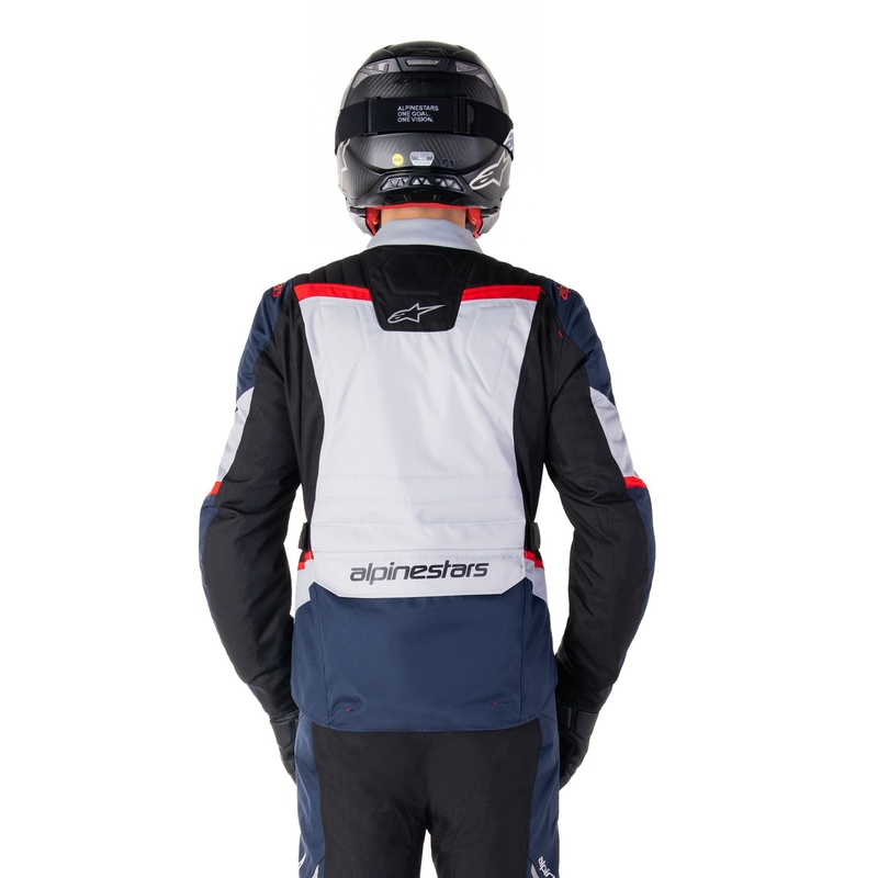 Giacca moto impermeabile Alpinestars ST-1 blu scuro-nero-rosso