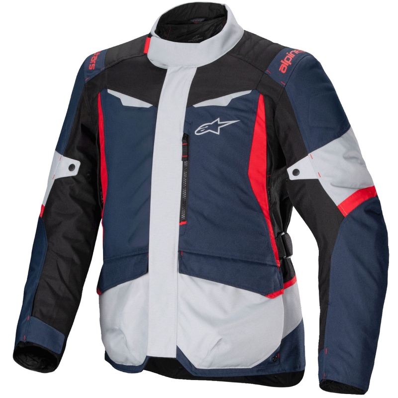 Giacca moto impermeabile Alpinestars ST-1 blu scuro-nero-rosso