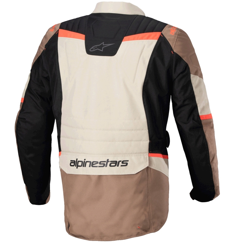 Giacca moto impermeabile Alpinestars ST-1 kaki-sabbia-nero-rosso fluo
